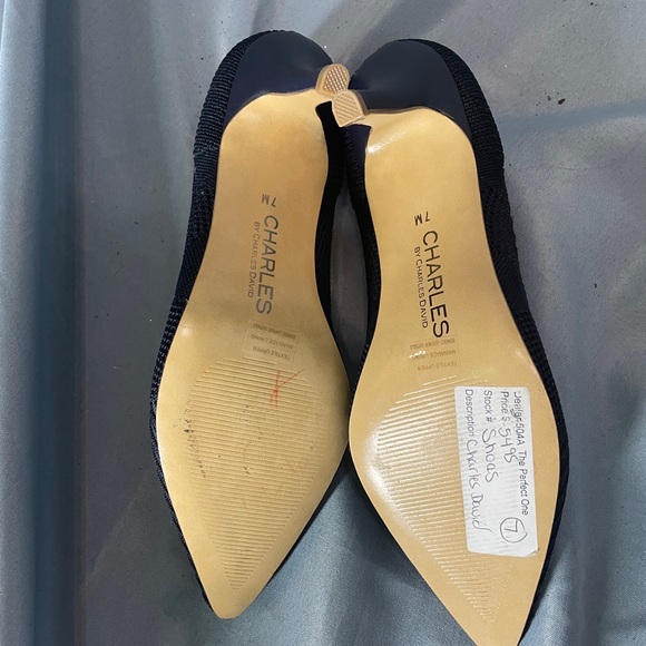 Navy Knit Heels - Picture 2 of 6